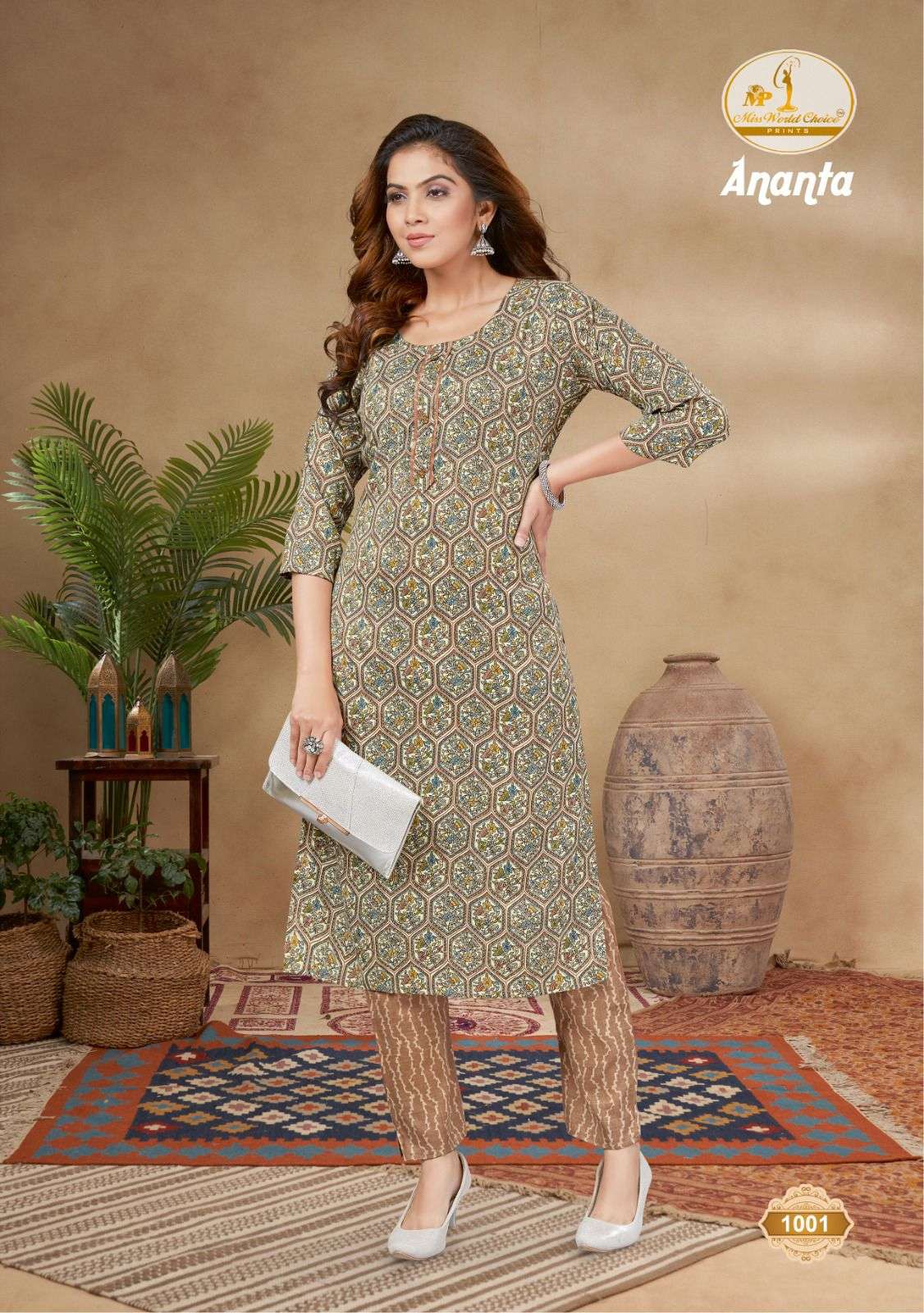 Miss World Ananta Vol-1 – Kurti With Pant - Wholesale Catalog