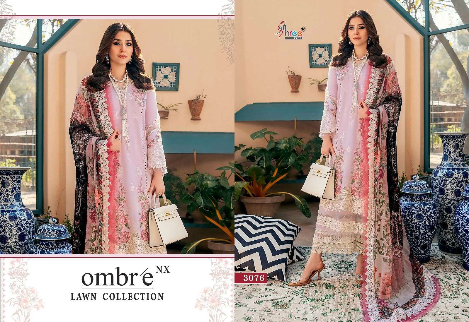 OMBRE LAWN COLLECTION NX PURE LAWN COTTON Salwar Kameez Wholesale catalog