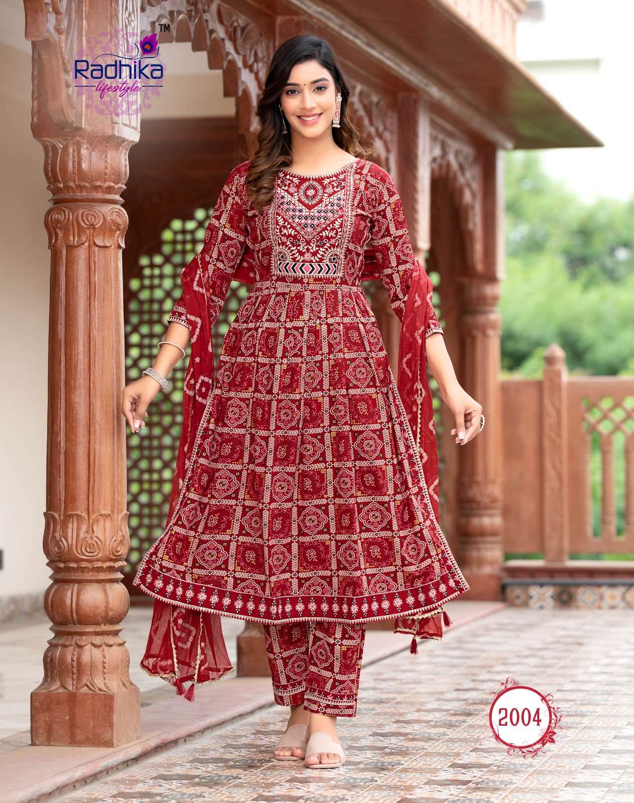 RADHIKA LIFE STYLE   PARAMPARA  vol -2  NAYRA CUT GOWN Kurti Wholesale catalog