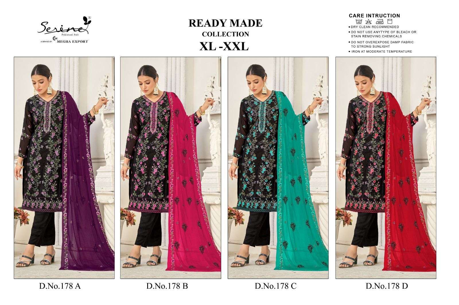 Serine S 178 Heavy Georgette Pakistani Ready Made Suits Wholesale catalog