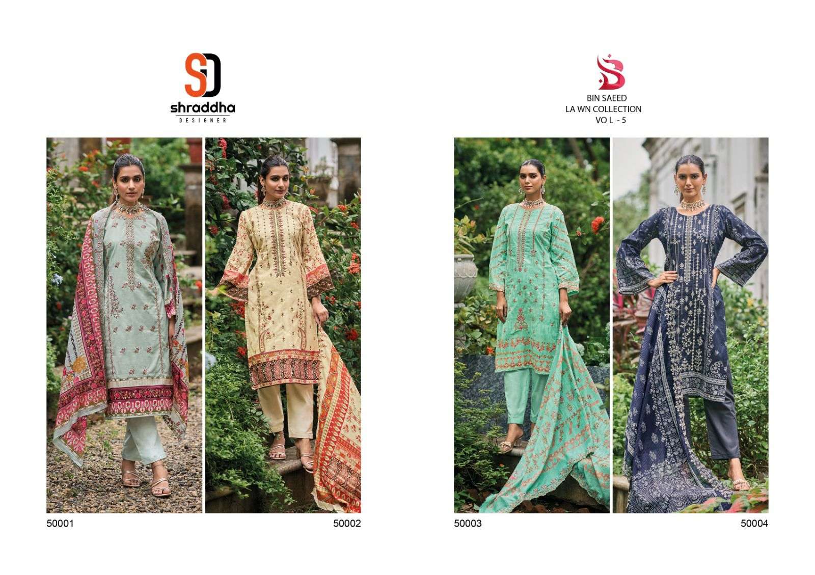 SHARADDHA DESIGNER BIN SAEED VOL-5 Salwar Kameez Wholesale catalog