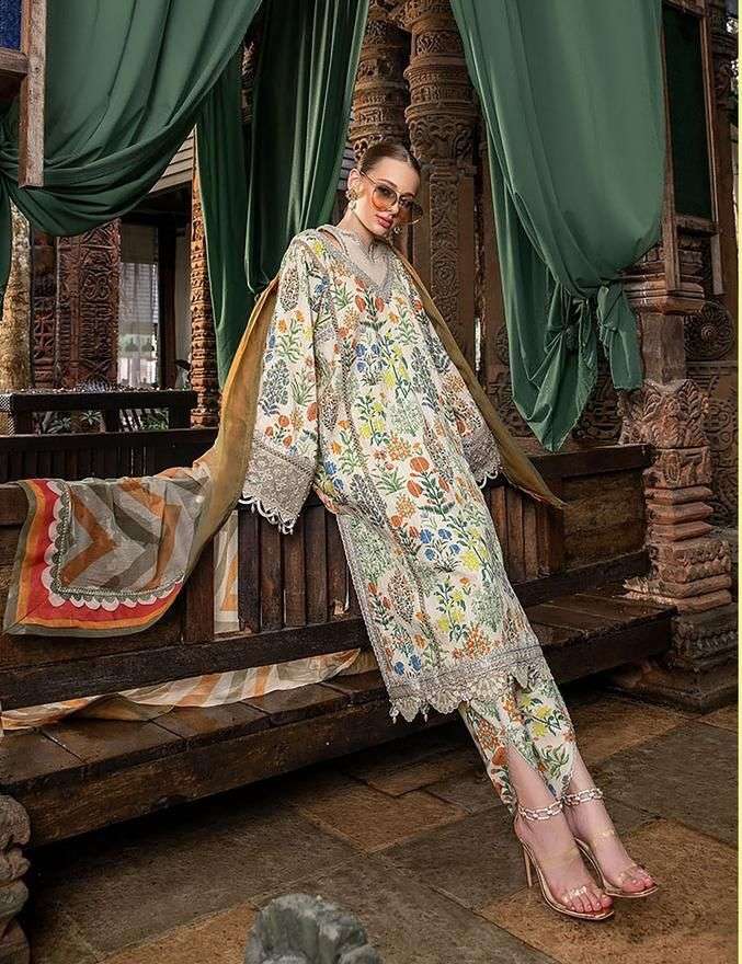  Shree M Prints Lawn Collection 23 Cotton Dupatta Salwar Suits Wholesale catalog