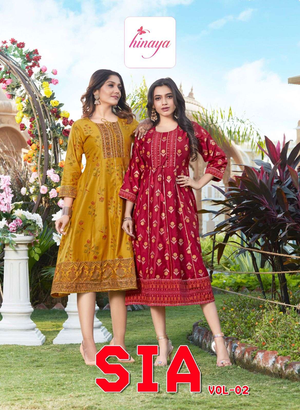 SIA VOL-2 Trendy Long Chanderi silk Kurti Wholesale catalog
