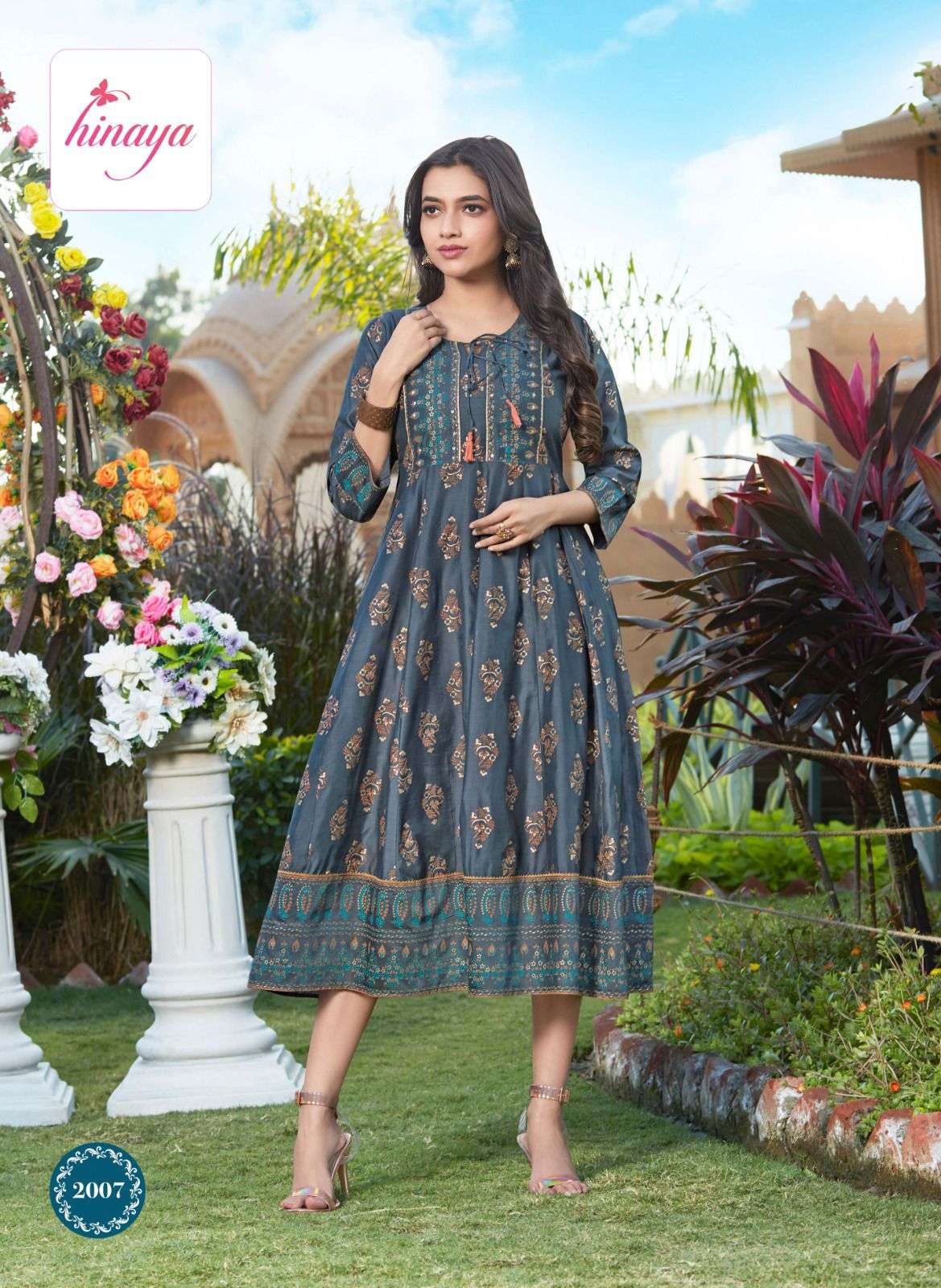 SIA VOL-2 Trendy Long Chanderi silk Kurti Wholesale catalog