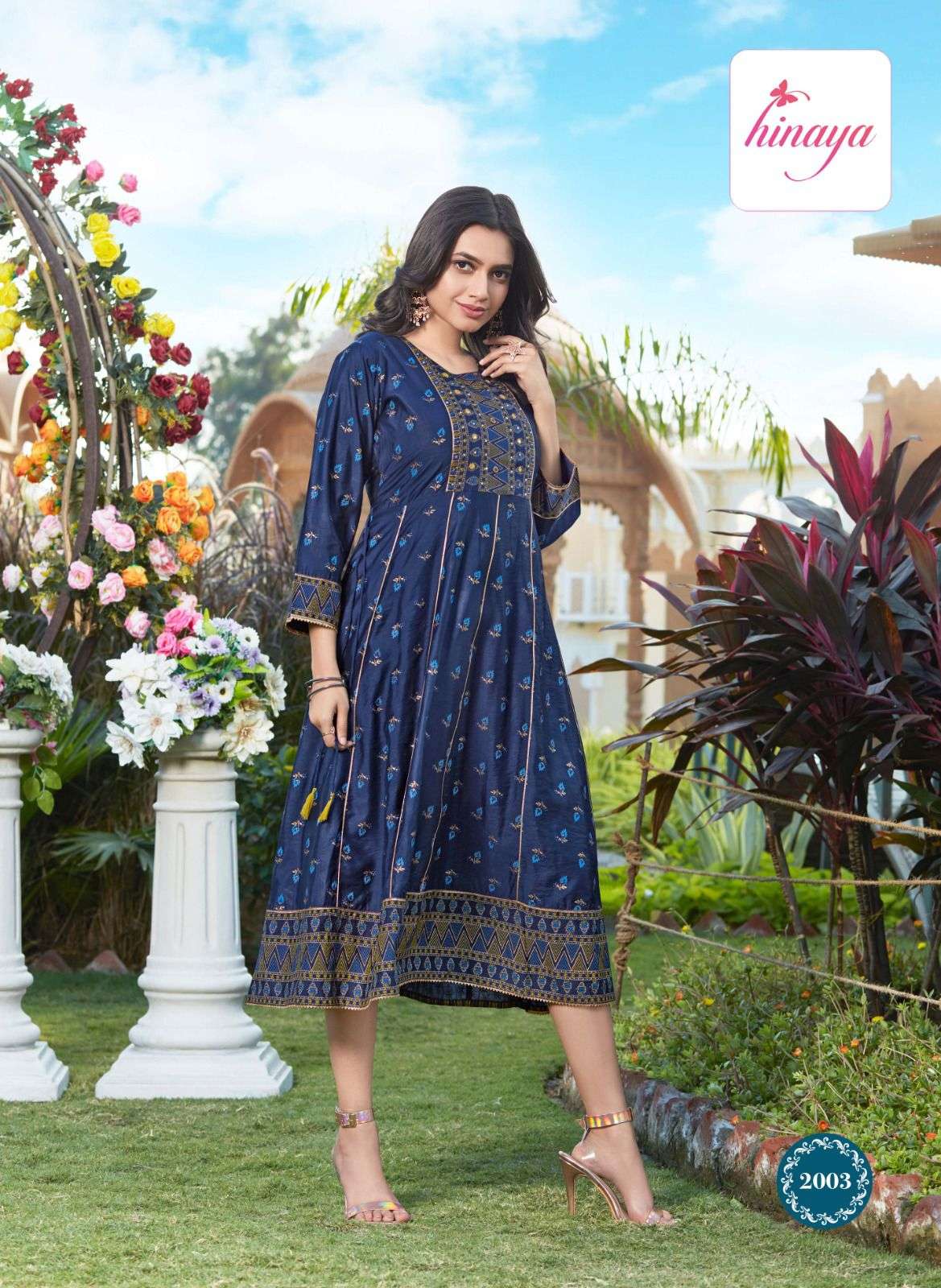 SIA VOL-2 Trendy Long Chanderi silk Kurti Wholesale catalog
