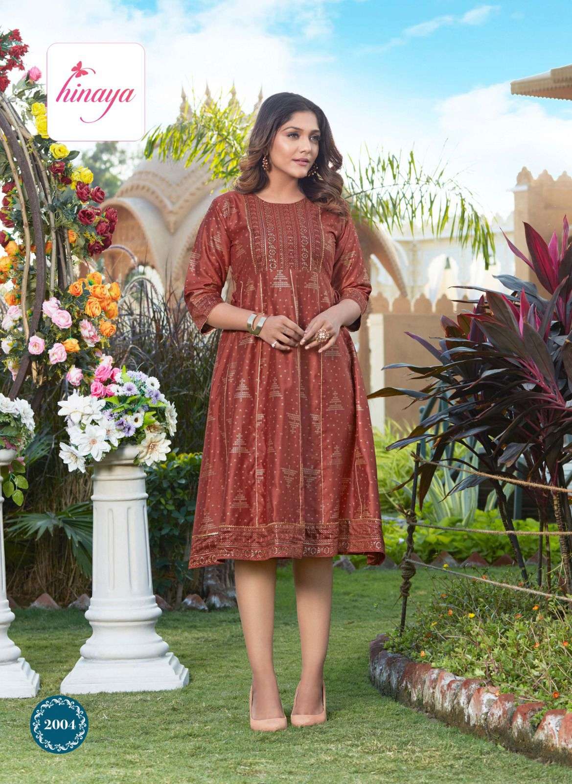 SIA VOL-2 Trendy Long Chanderi silk Kurti Wholesale catalog