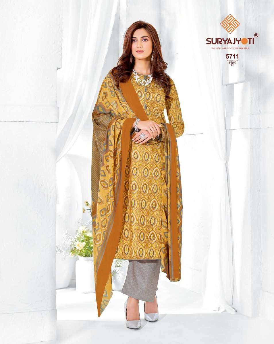 Suryajyoti Premium Trendy Cotton Vol-57 – Dress Material - Wholesale Catalog