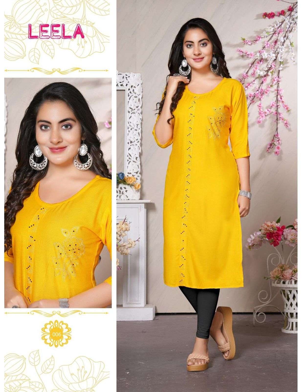 Trendy Leela Rayon Plain Kurti Wholesale catalog