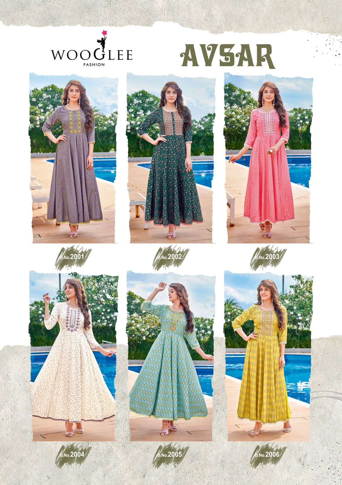WOOGLEE AVSAR Rincle Rayon Print Kurti Wholesale catalog