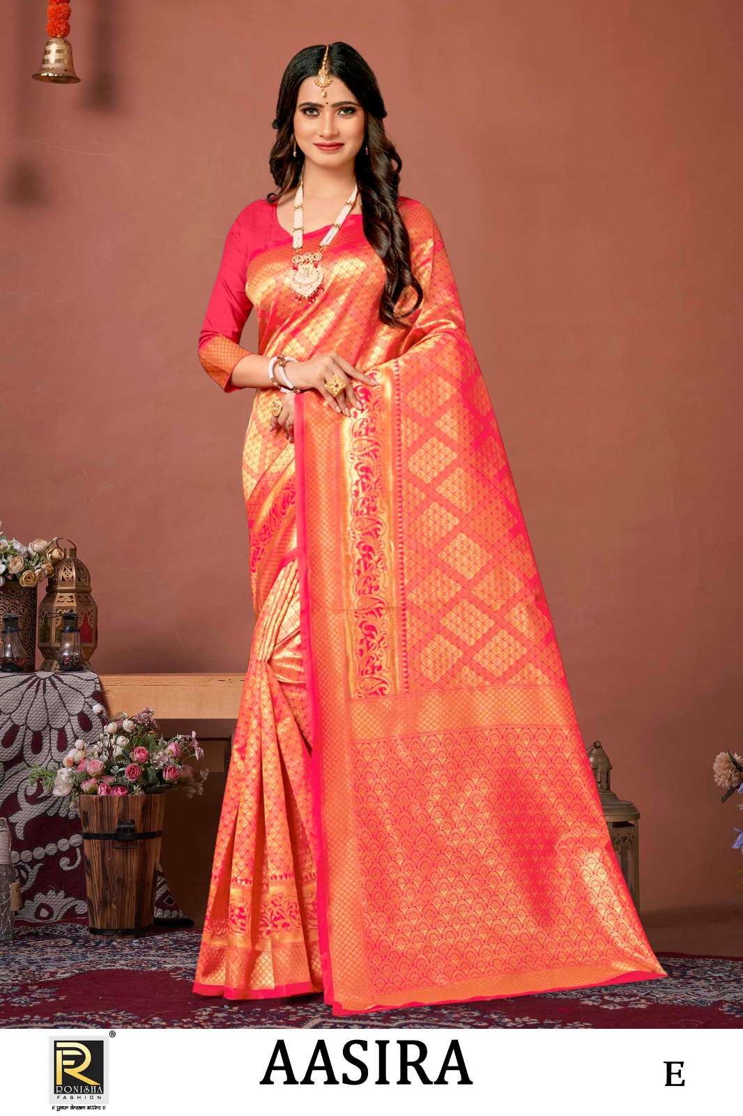 AASIRA  BY RONISHA SAREE BANARASI SILK FABRICS SUPER HIT COLLECTION 