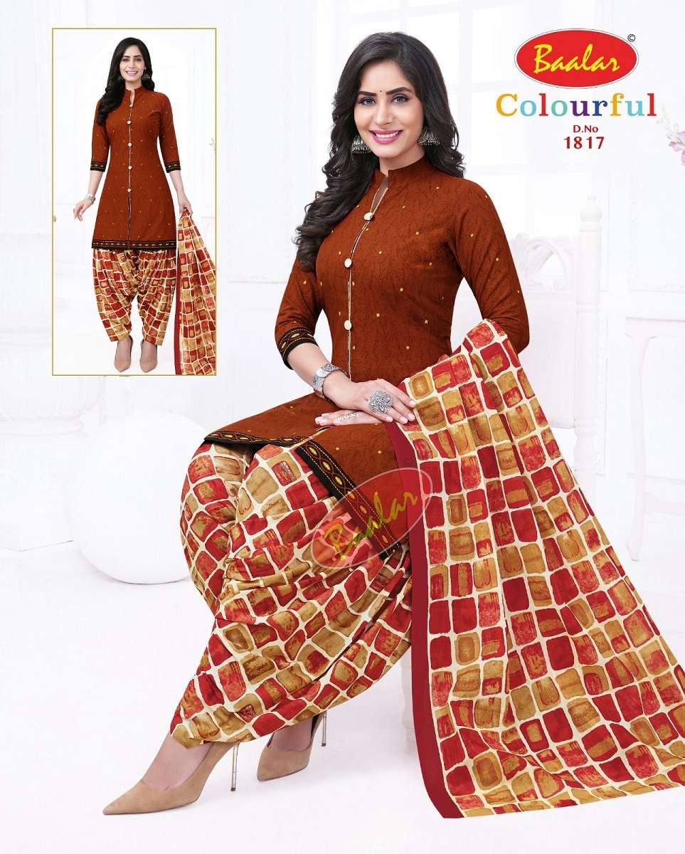  Baalar Colourful Vol-18 - Dress Material  - Wholesale Catalog
