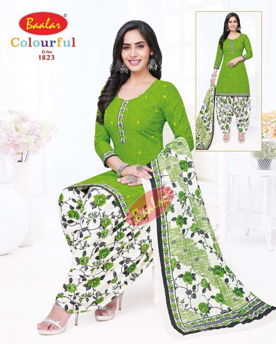  Baalar Colourful Vol-18 - Dress Material  - Wholesale Catalog