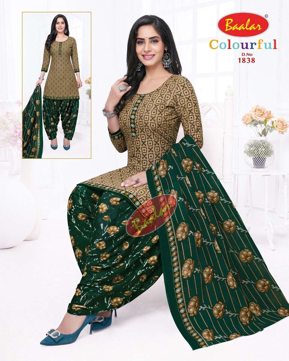  Baalar Colourful Vol-18 - Dress Material  - Wholesale Catalog