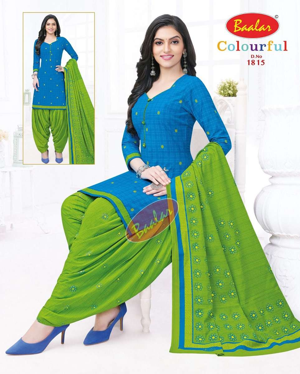  Baalar Colourful Vol-18 - Dress Material  - Wholesale Catalog