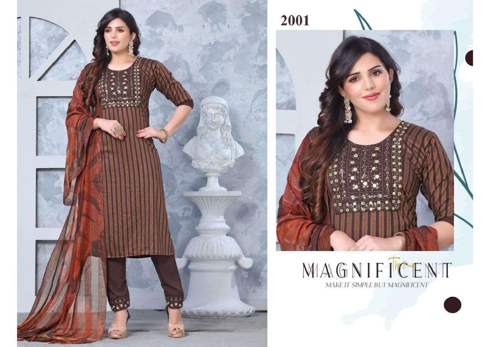BEAUTY QUEEN AFSA Fancy Fabric With Embroidery Work Kurti Wholesale catalog