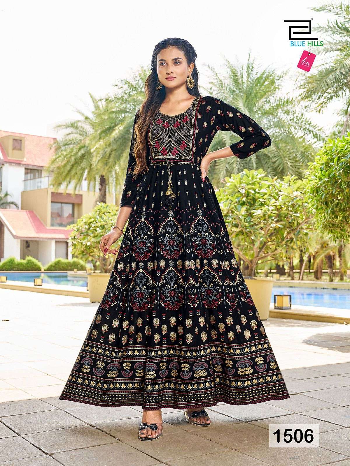 BLUE HILLS Diwali night VOL -15  Gown Kurti Wholesale catalog
