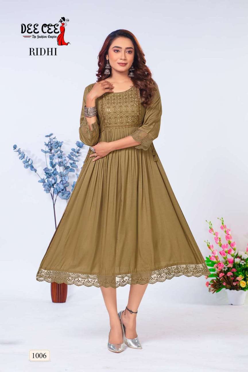 DeeCee RIDHI NAIRA CUT Kurti Wholesale catalog