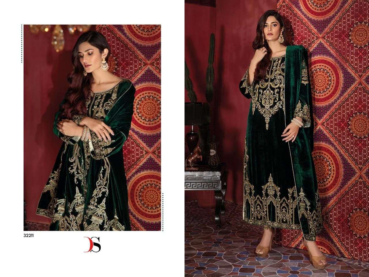 DEEPSY SUITS VELVET-23 by Salwar Kameez Wholesale catalog