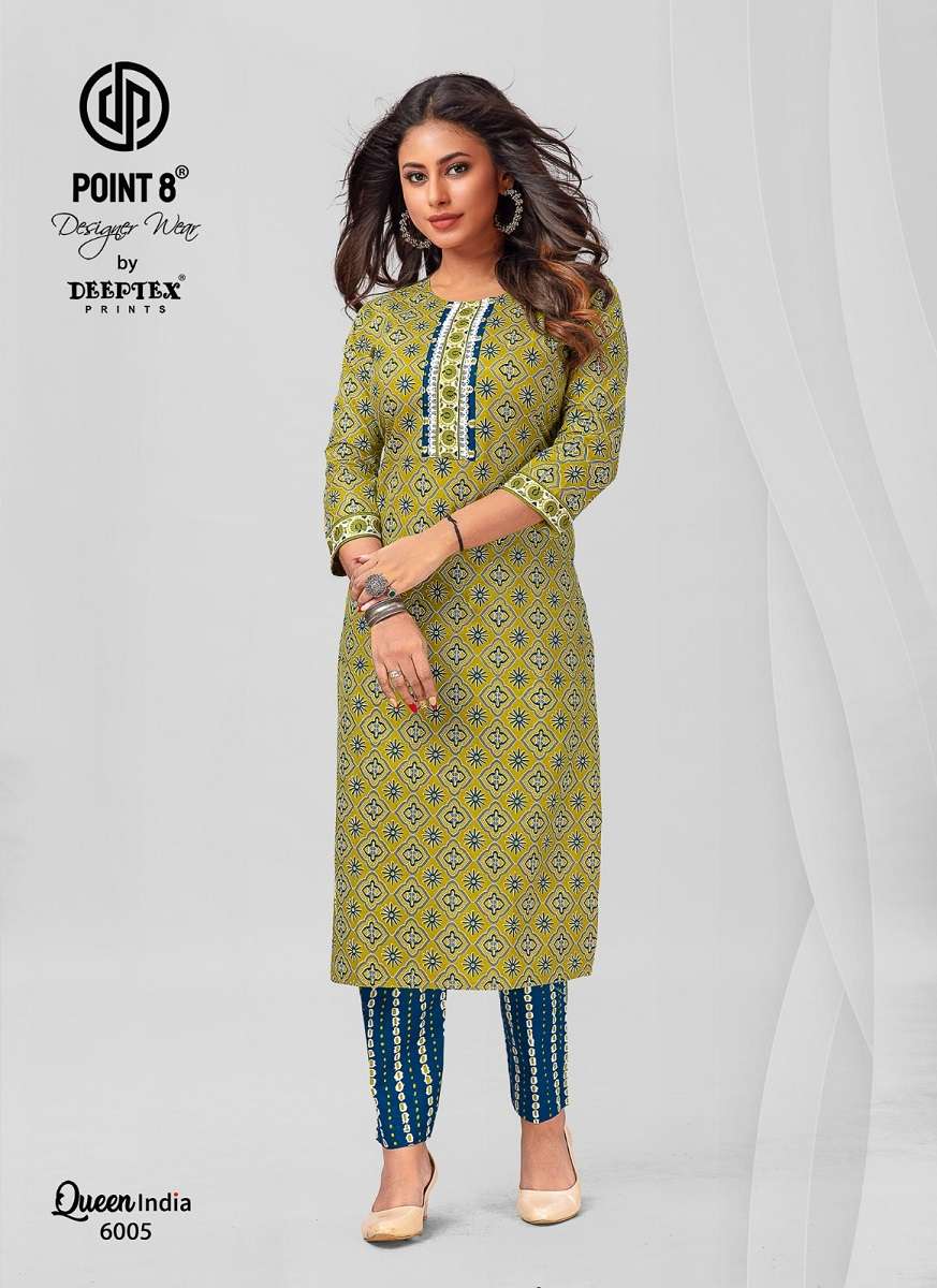 Deeptex Queen India Vol-6 - Kurti With Pant -  Wholesale Catalog