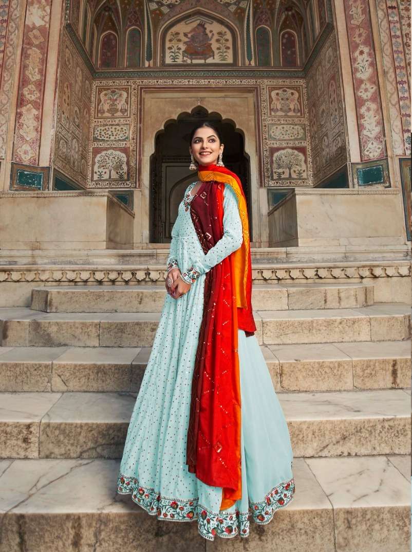 FLORY VOL. 30 Sequince Embroidered Work Stitched Anarkali Gown Kurti Wholesale catalog
