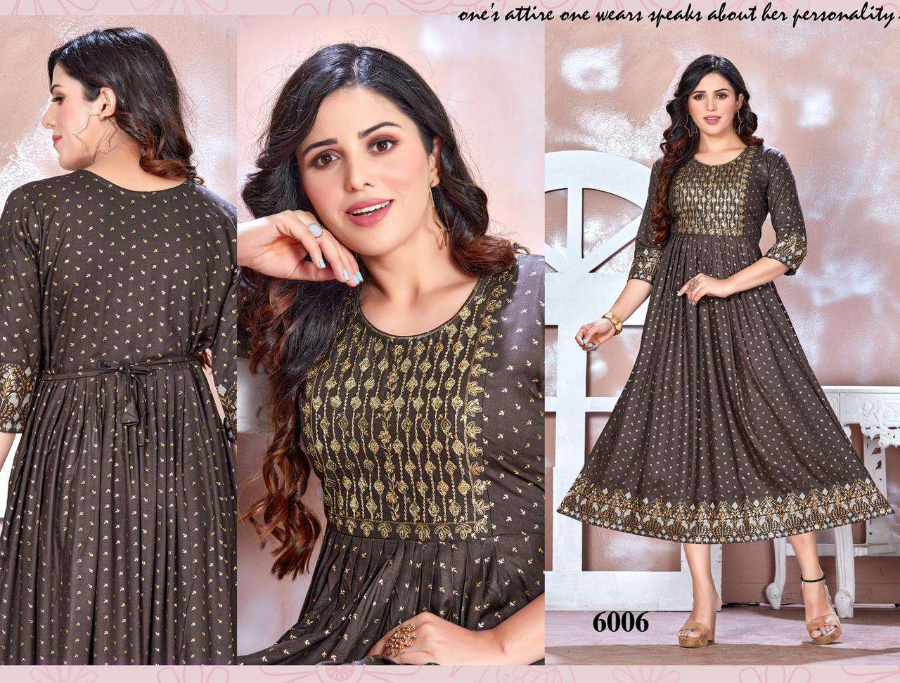 GOLDEN BE RICH 2 Rayon 14 Kg  Foil Prints Kurti Wholesale  catalog