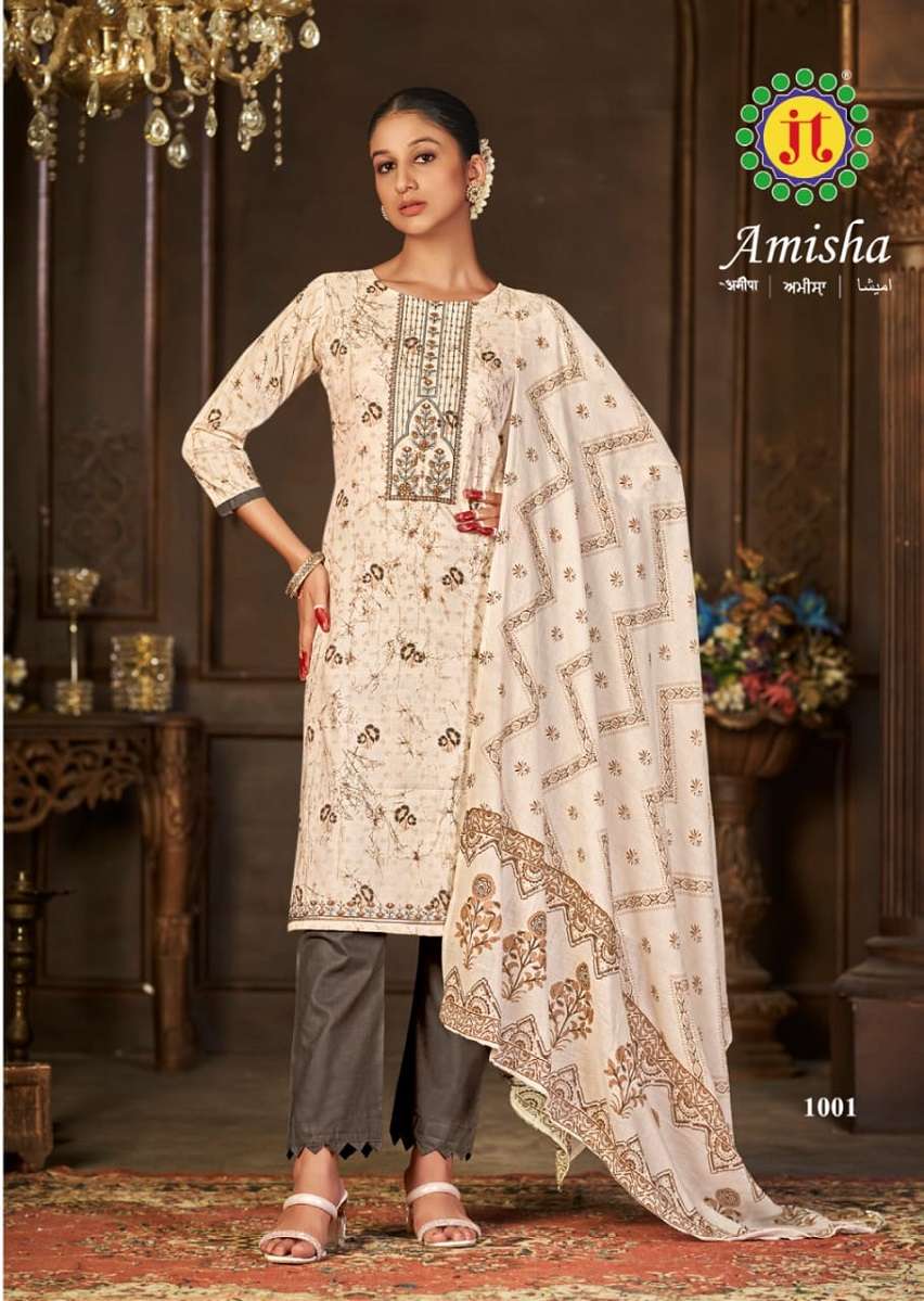 JT Amisha – Kurti Pant With Dupatta - Wholesale Catalog