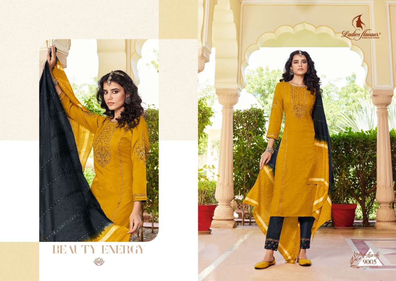 Ladies Flavour Aarohi Vol 9 Chinon Kurti Wholesale catalog