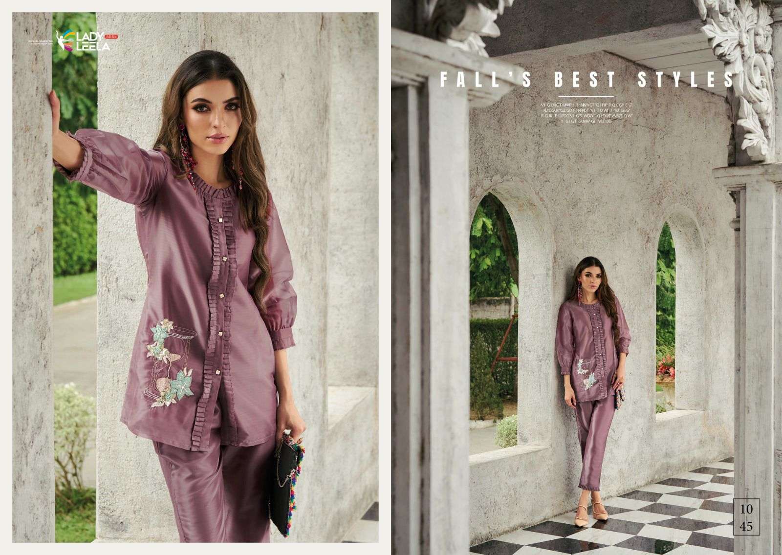 Lady Leela Marbles Organza Fancy Co Ord Set Kurti Wholesale catalog