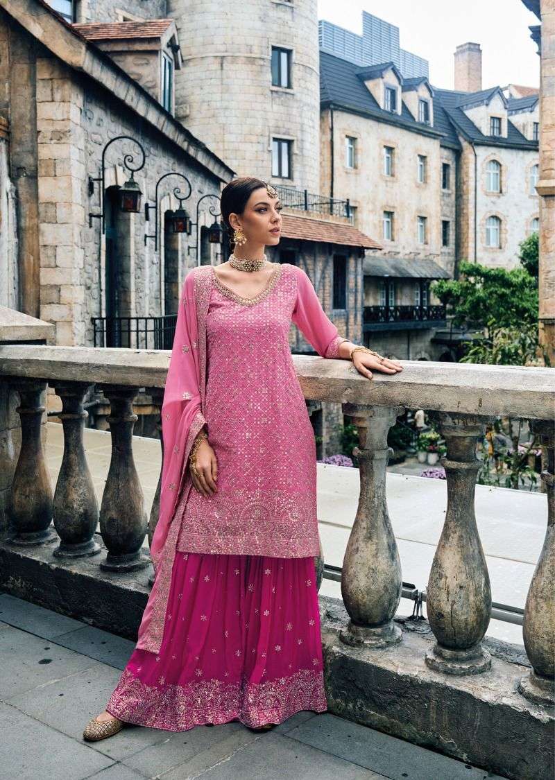 MEHAK  Heavy foux Georgette with emboidery Readymade Pakistani Suits Wholesale catalog