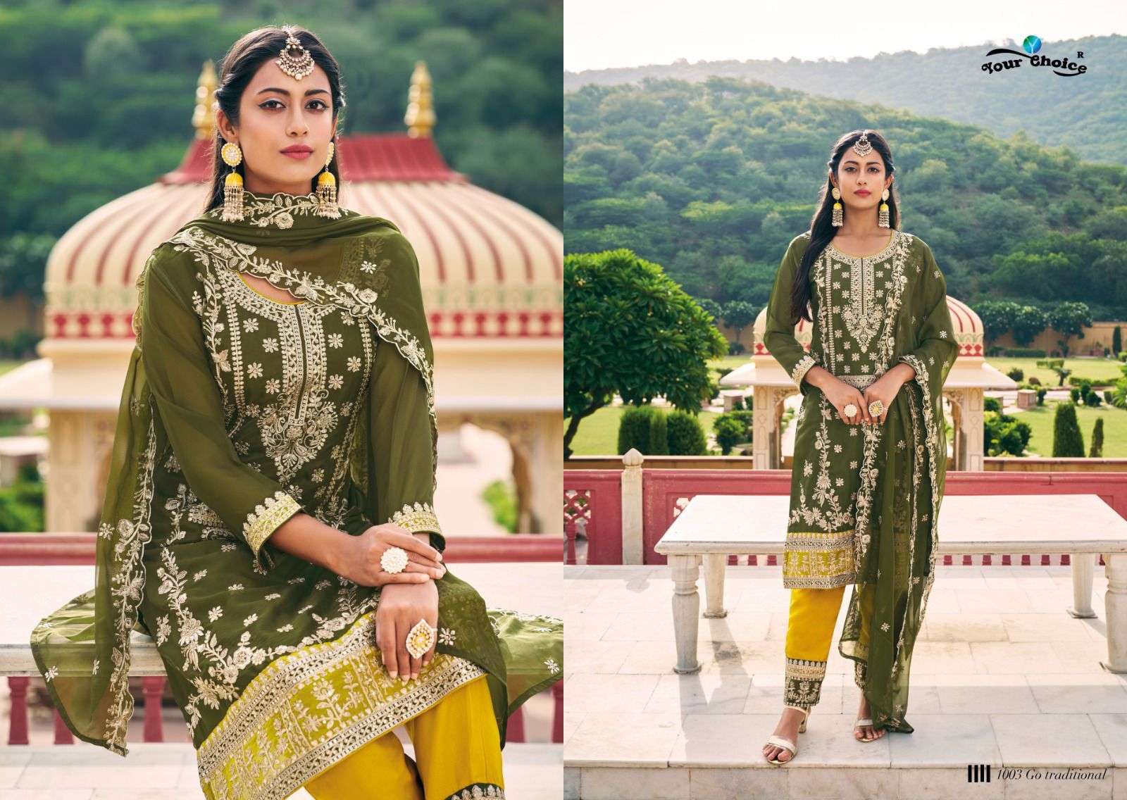 MINNAZ Readymade Orange Roman silk Salwar Kameez Wholesale catalog