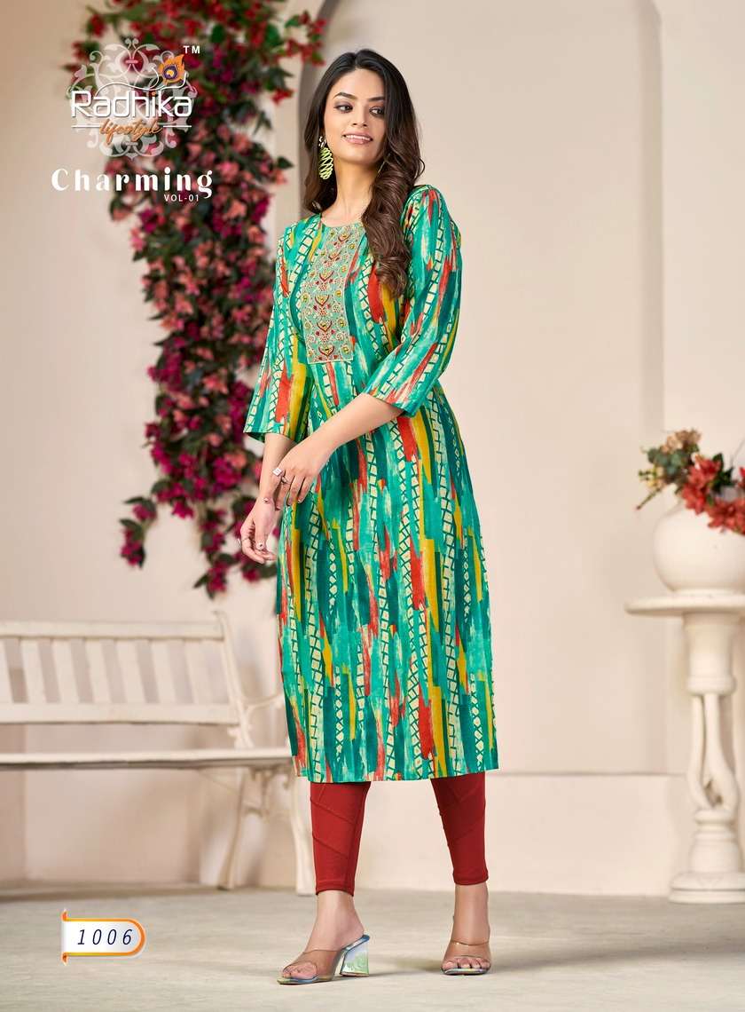 RADHIKA lifestyle CHARMING vol 1 Kurti Wholesale catalog