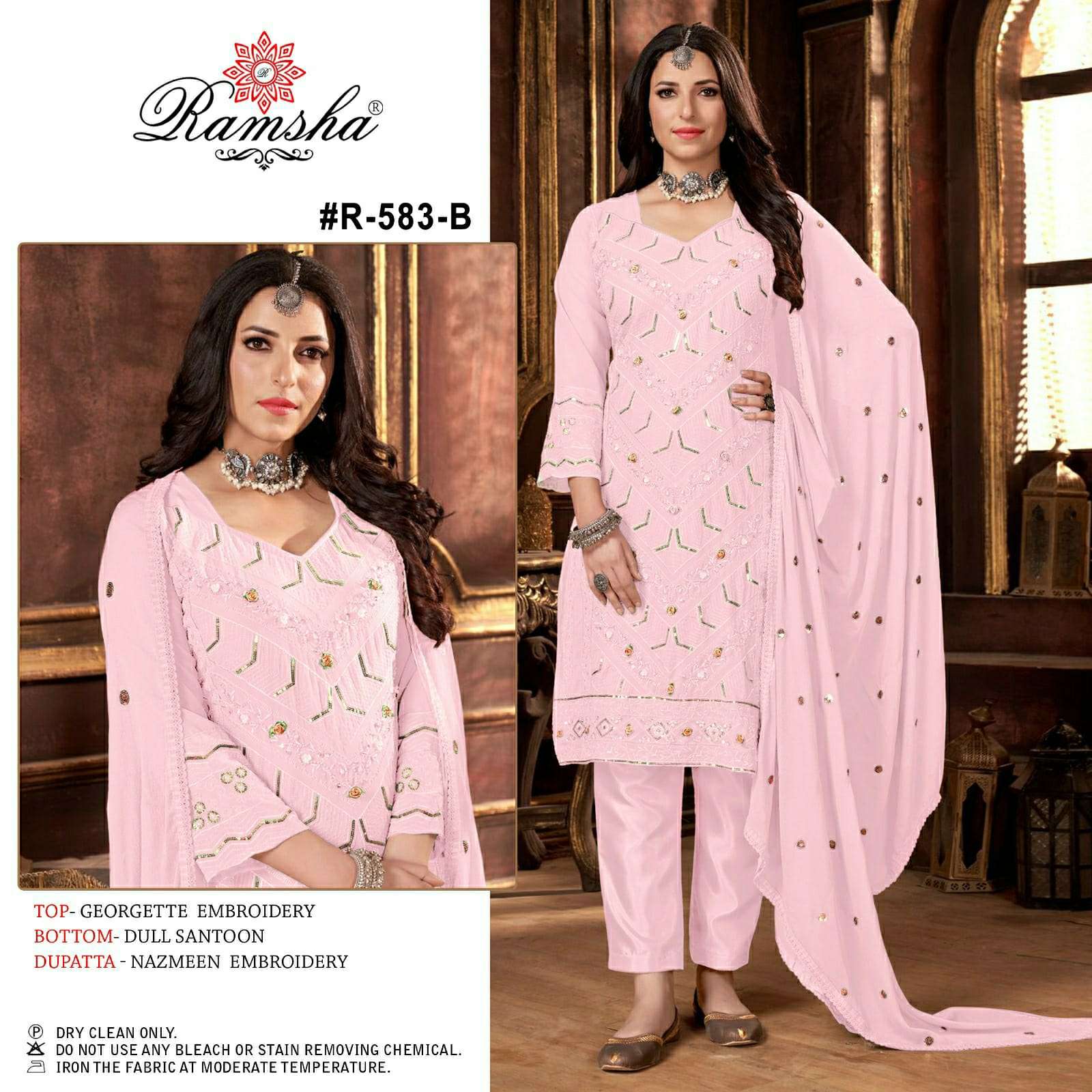 Ramsha R 583 A To D Pakistani Salwar Kameez Collection Wholesale catalog