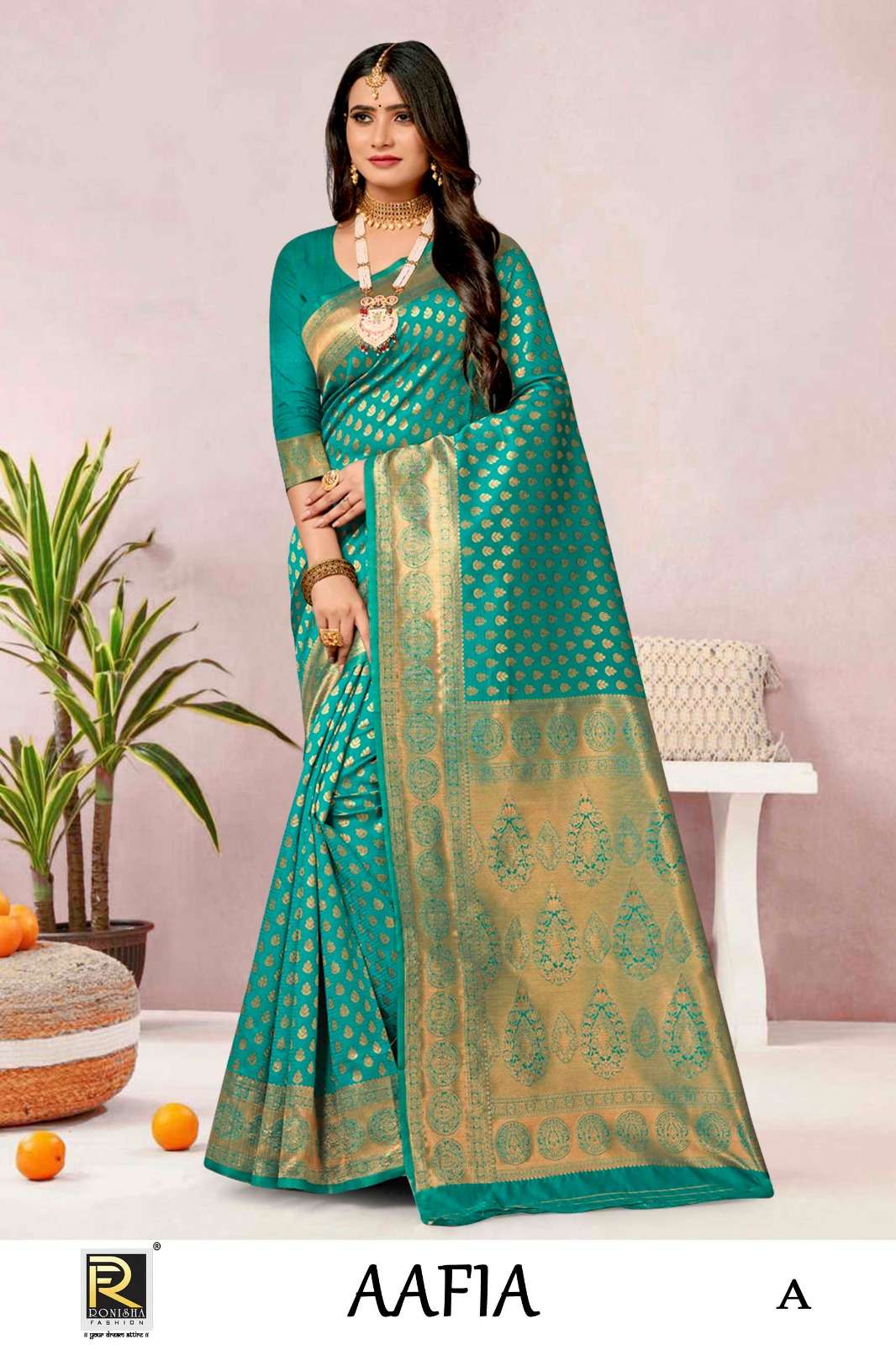 Ronisha Aafia Designer banarasi Silk Saree Collection Wholesale catalog