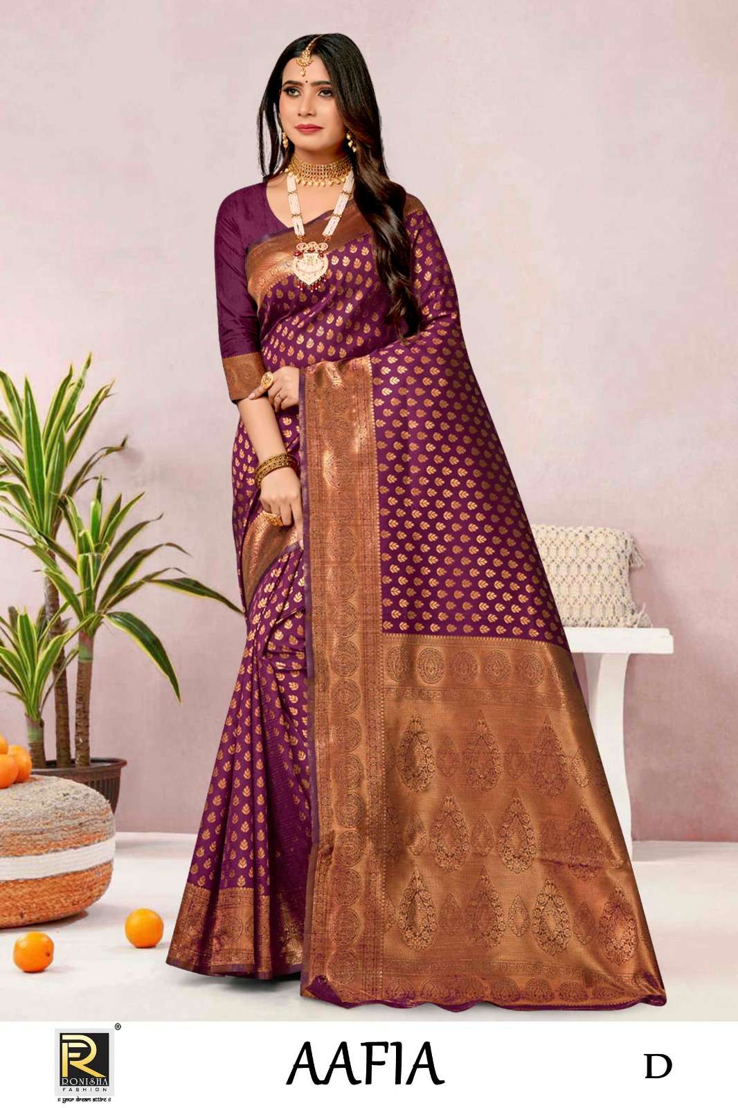 Ronisha Aafia Designer banarasi Silk Saree Collection Wholesale catalog