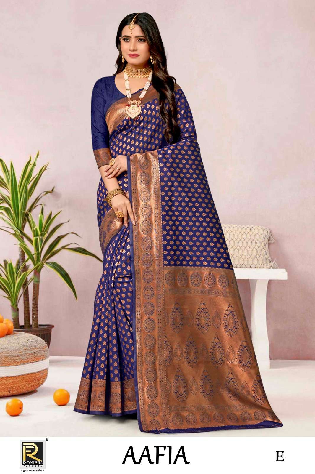 Ronisha Aafia Designer banarasi Silk Saree Collection Wholesale catalog