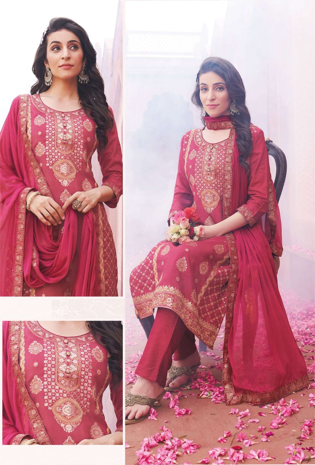 SHEHNAAZ Vol-1 BANARASI SILK Kurti Wholesale catalog