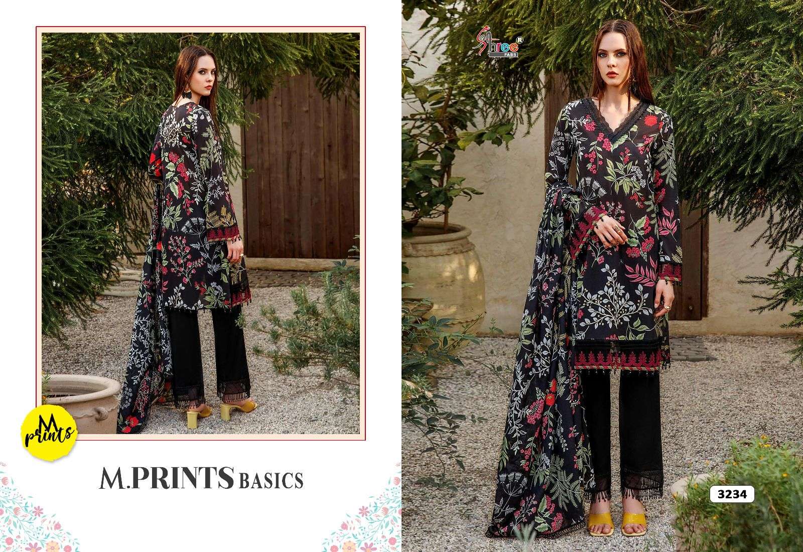 Shree M Print Basics Cotton Dupatta Pakistani Salwar Kameez Wholesale catalog