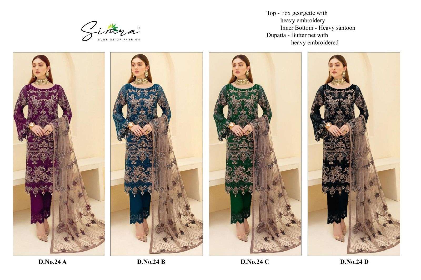 Simra S 24 A To D Pakistani Ready Made Wholesale catalog