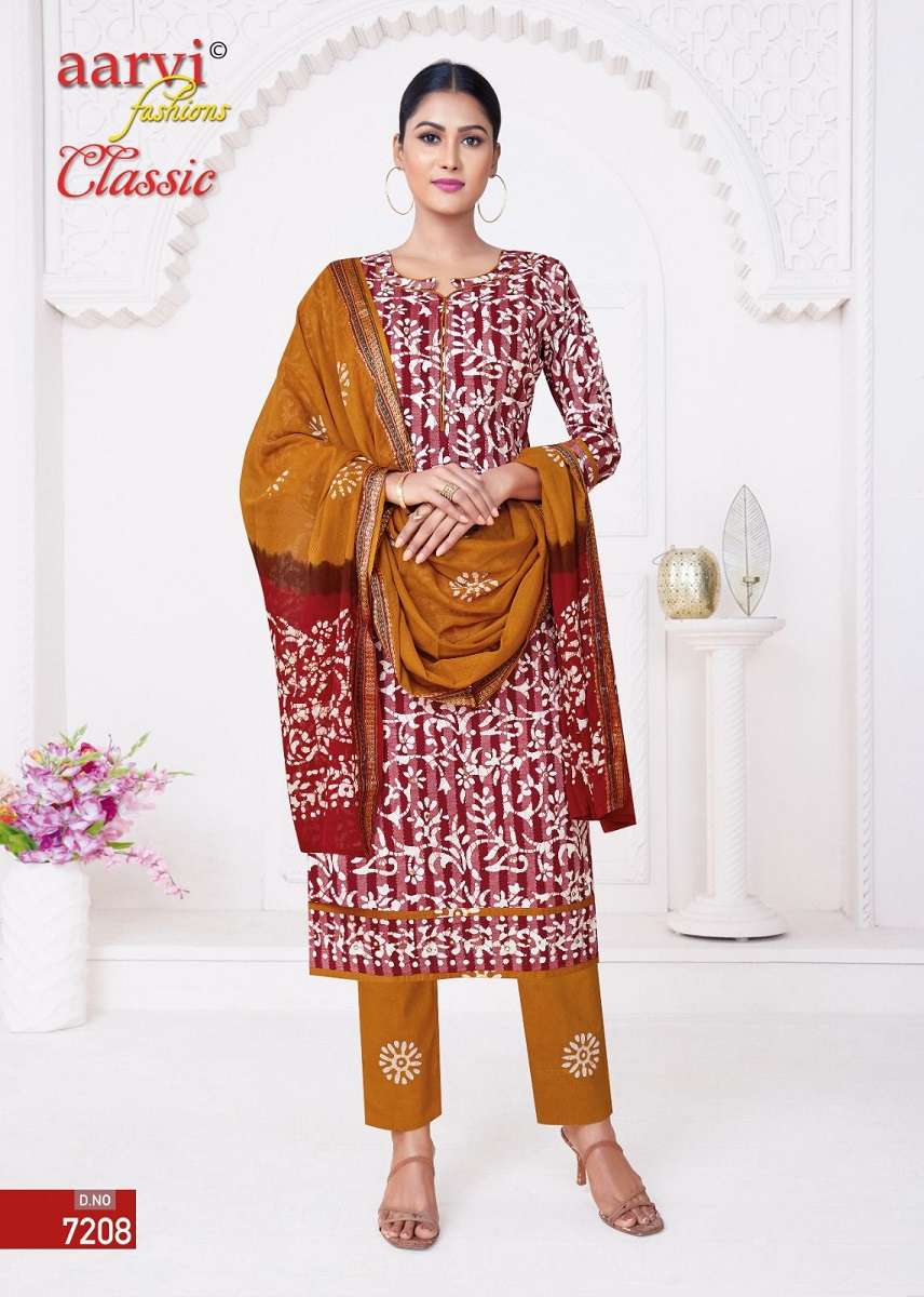 Aarvi Fashion Classic Vol-5 – Kurti Pant With Dupatta -Wholesale Catalog