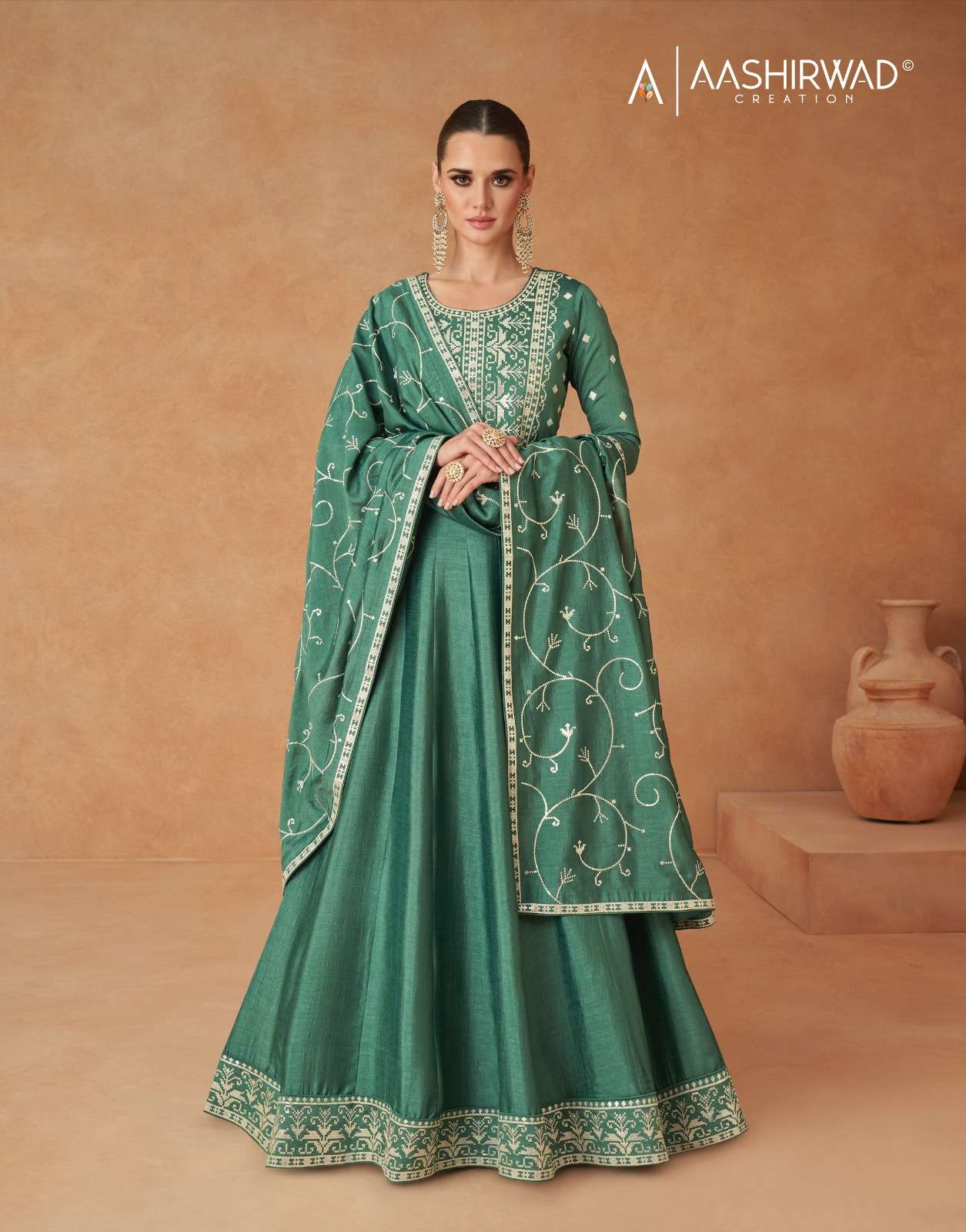 Aashirwad Gulkand Mastani Premium Silk Designer Gown Wholesale catalog