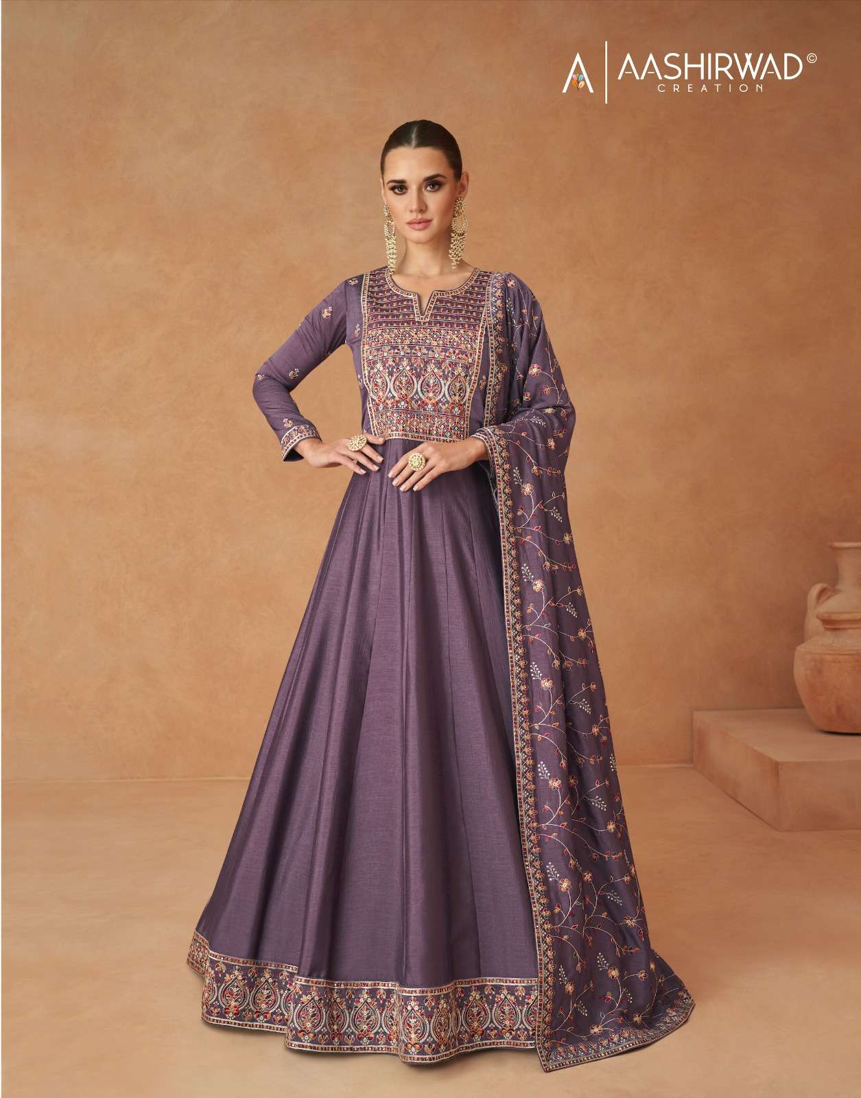 Aashirwad Gulkand Mastani Premium Silk Designer Gown Wholesale catalog