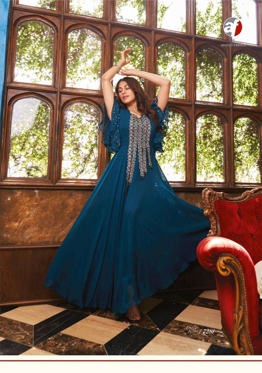 Af Party Wear Vol 2 Designer Drape Indo Western Wholesale catalog
