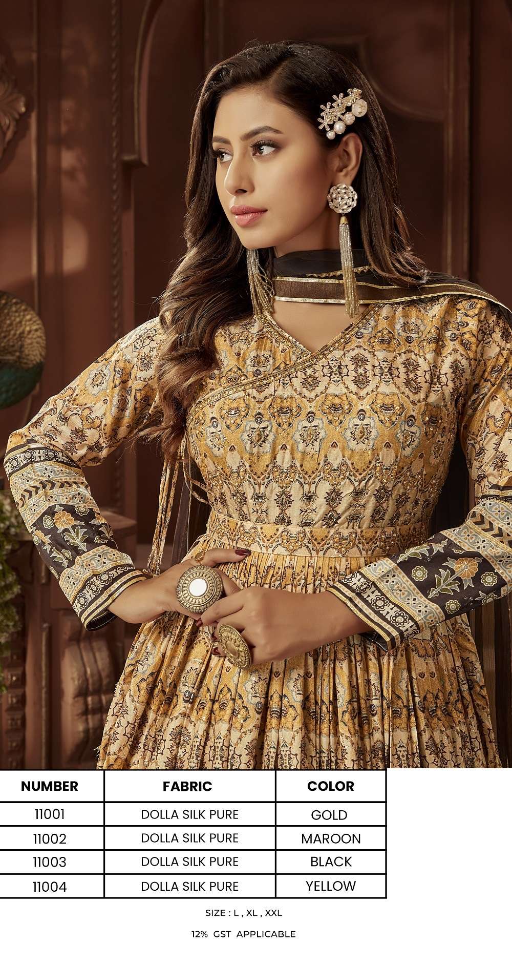 Ananta 11011 Designer Heavy Silk Gown With Dupatta Wholesale catalog