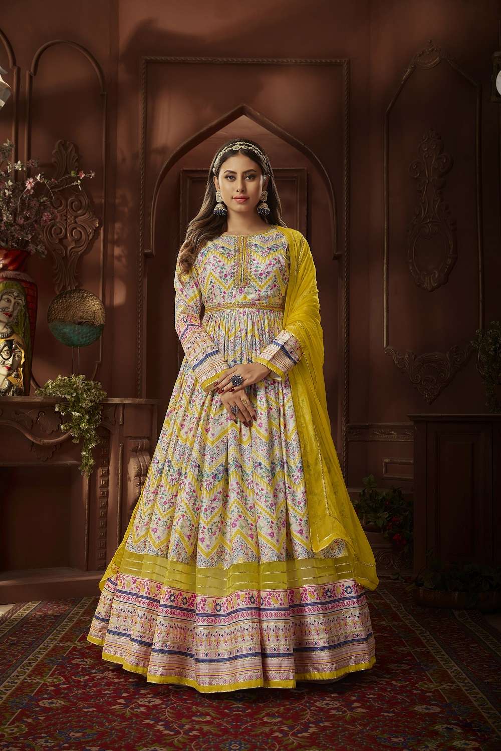 Ananta 11011 Designer Heavy Silk Gown With Dupatta Wholesale catalog