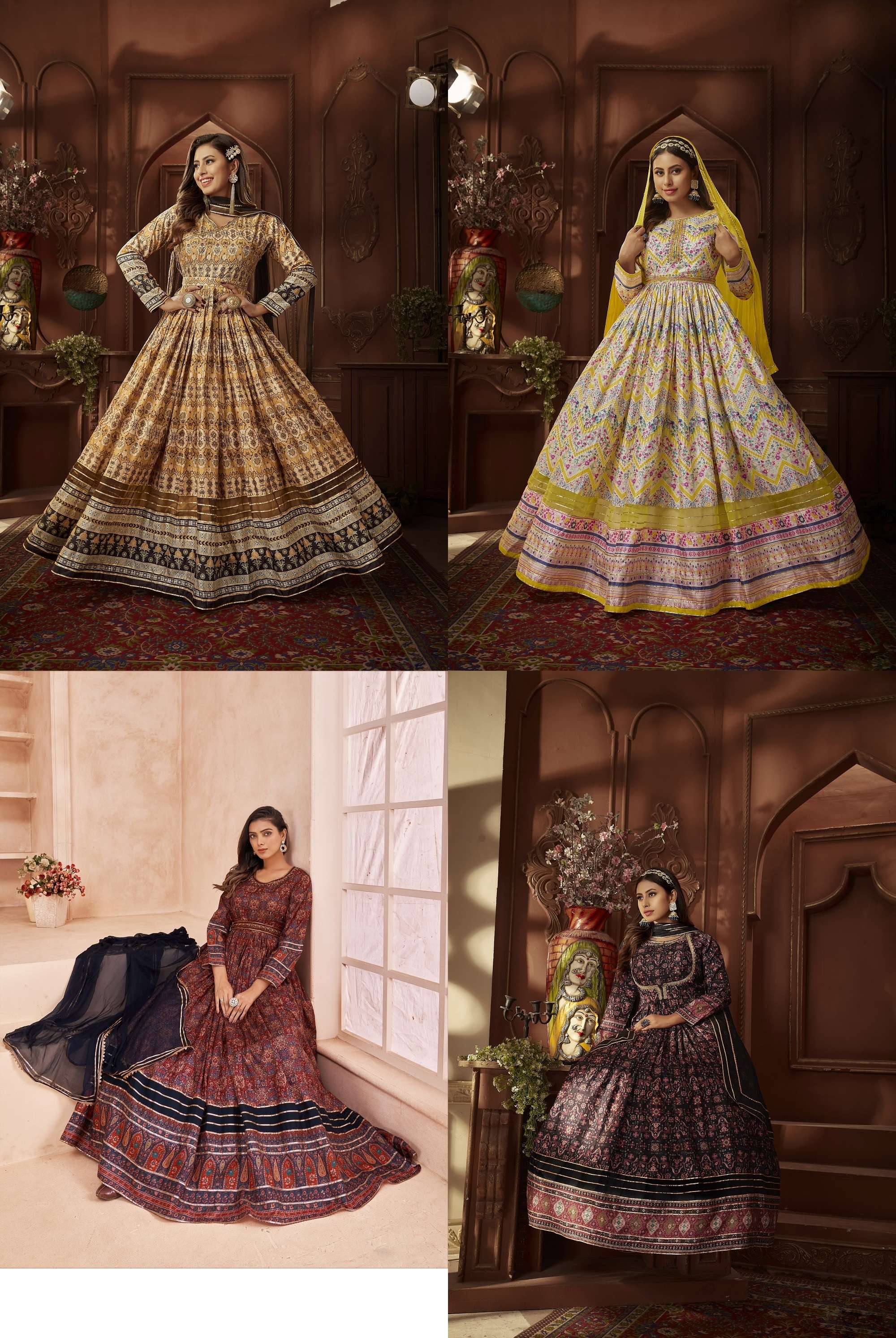 Ananta 11011 Designer Heavy Silk Gown With Dupatta Wholesale catalog