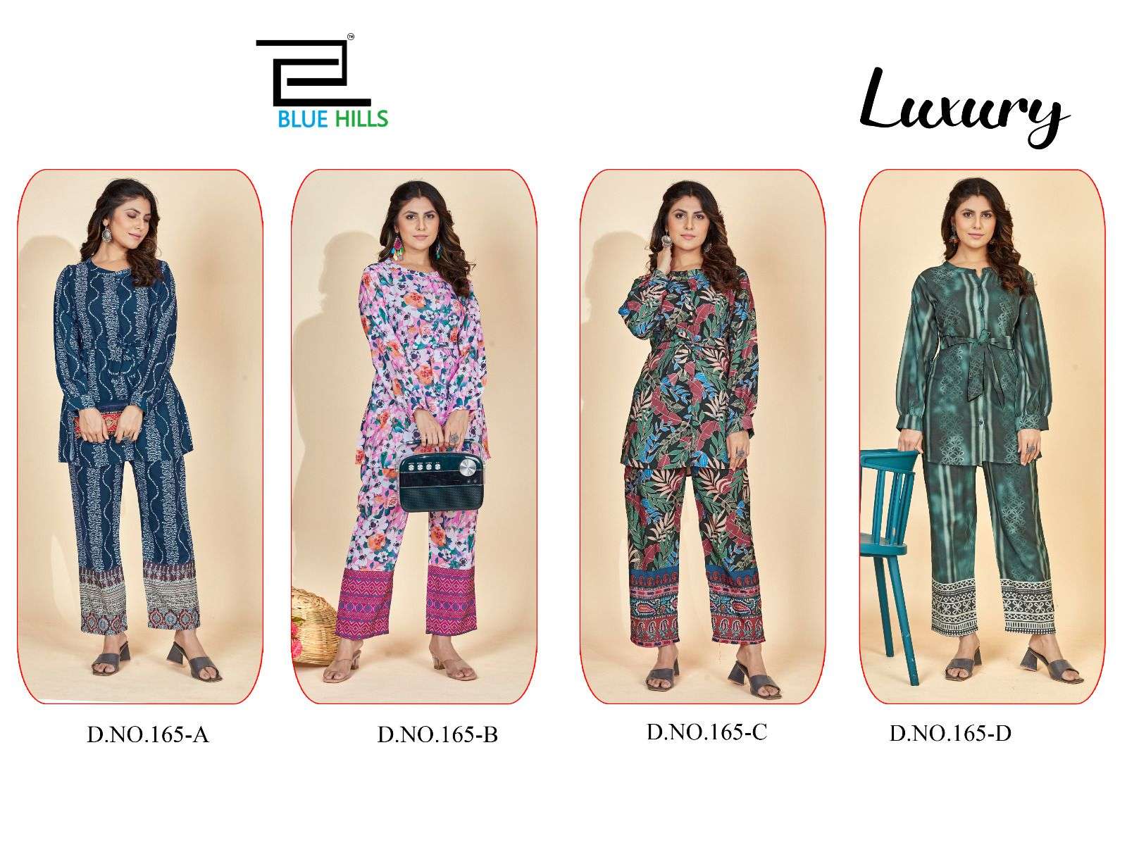 Blue Hills Luxury Casual Wear Co Ord Set Wholesale catalog