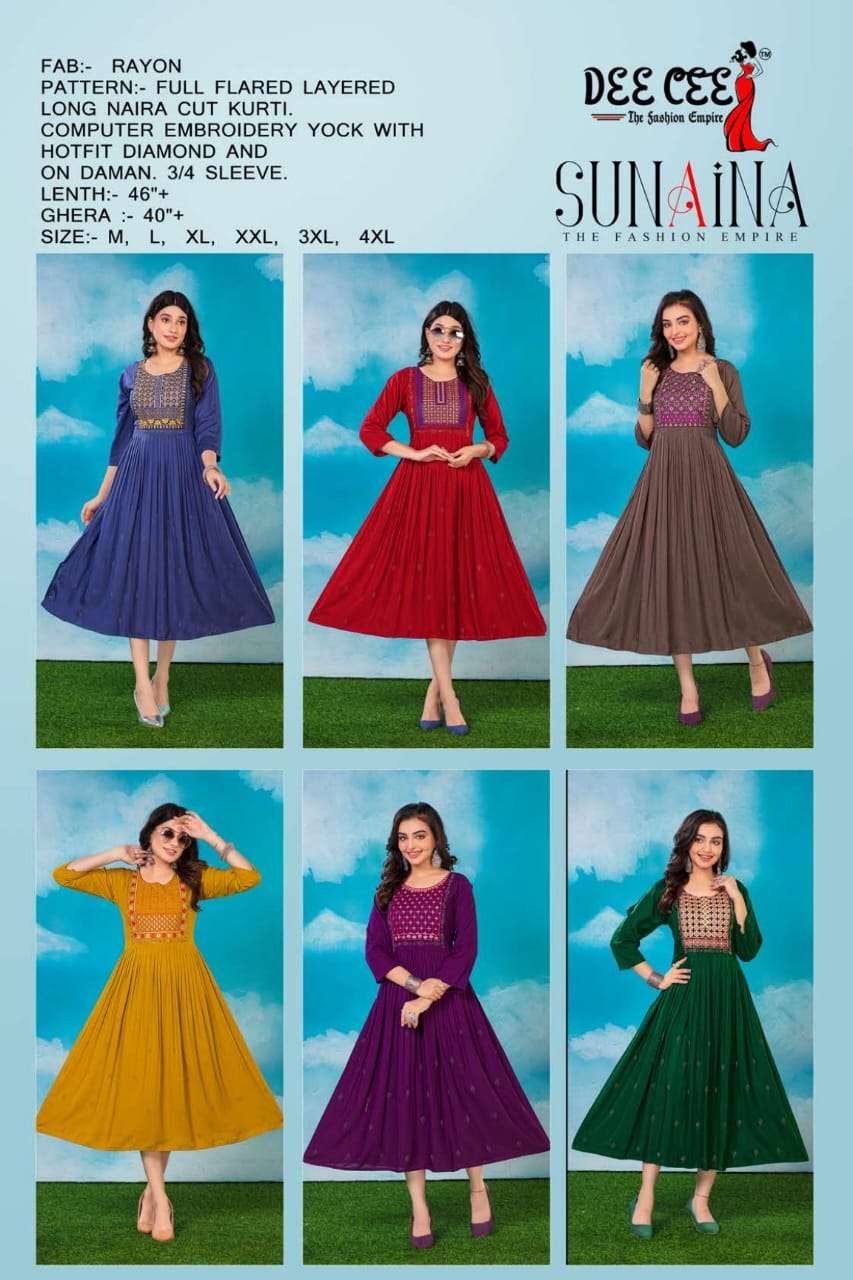 DeeCee SUNAINA Kurti Wholesale catalog
