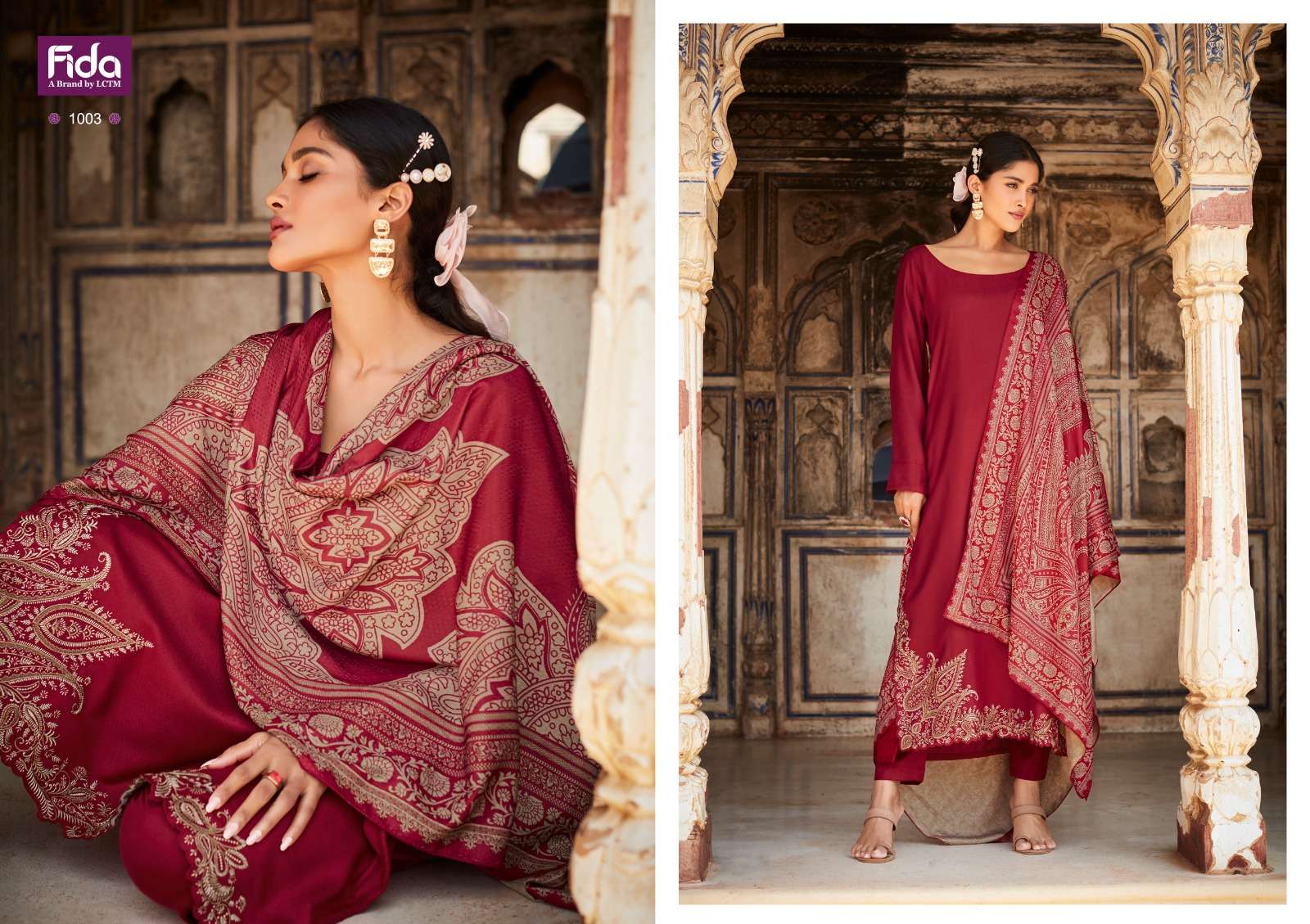 Fida Raah 1 Embroidery Viscose Dress Material Wholesale catalog