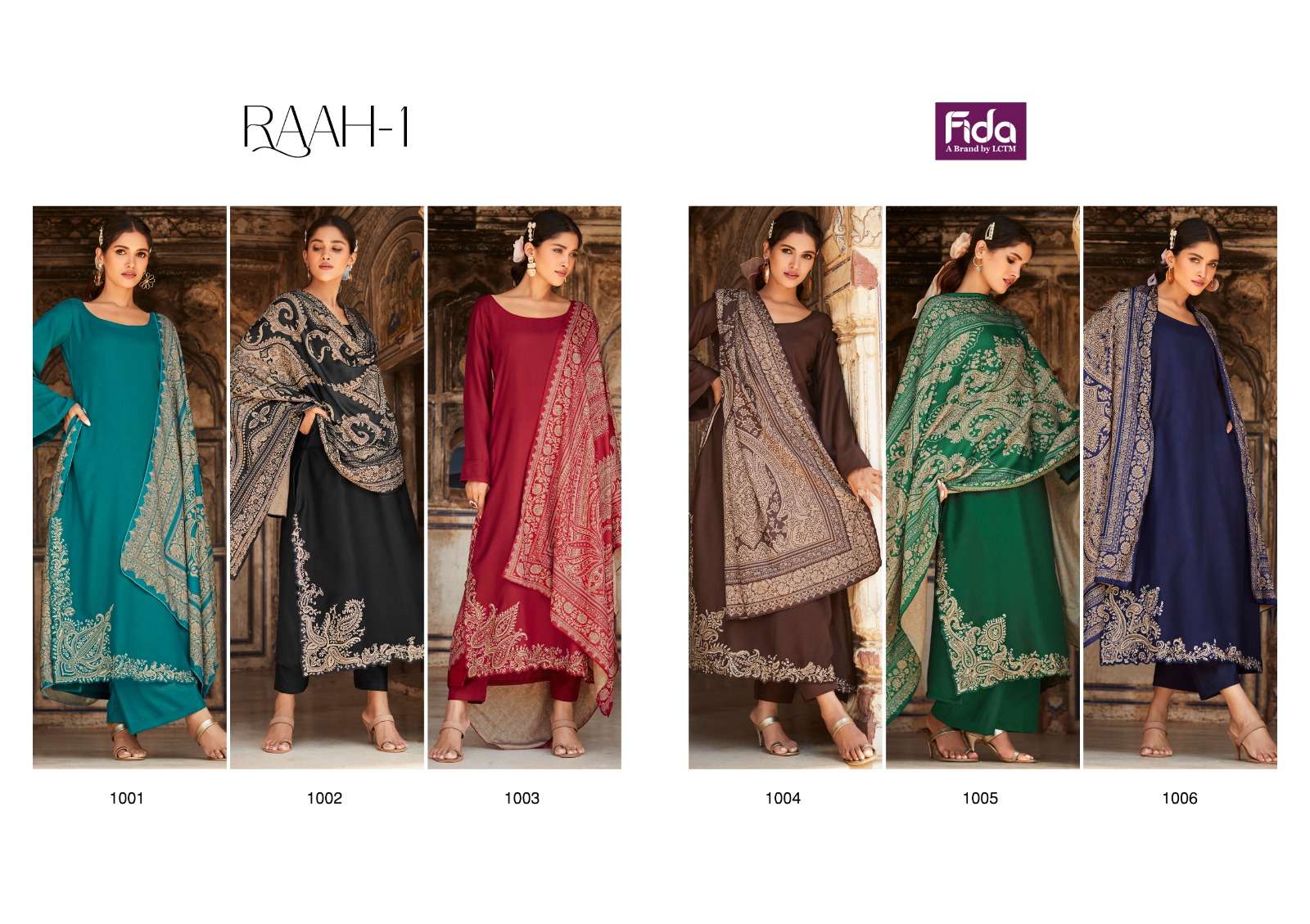 Fida Raah 1 Embroidery Viscose Dress Material Wholesale catalog