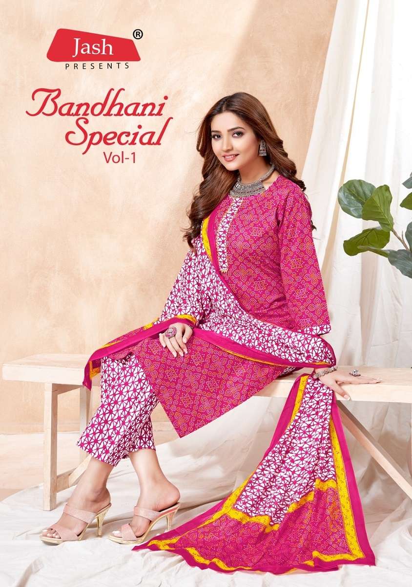 Jash Bandhani Special Vol-1 Kurti Pant With Dupatta -Wholesale Catalog